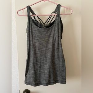 Lululemon bra + tank top camo and heathered gray